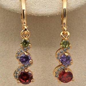 Zara Gold Multicolor Gemstone Earrings